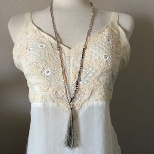 Jamierocks Bohemian Crystal Bead Tassel Necklace